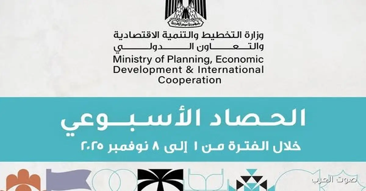 تفاصيل الحصاد الأسبوعي من وزارة التخطيط والتنمية الاقتصادية والتعاون الدولي 2 تفاصيل الحصاد الأسبوعي من وزارة التخطيط والتنمية الاقتصادية والتعاون الدولي