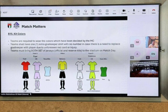 اجتماع فني قبل المباراة