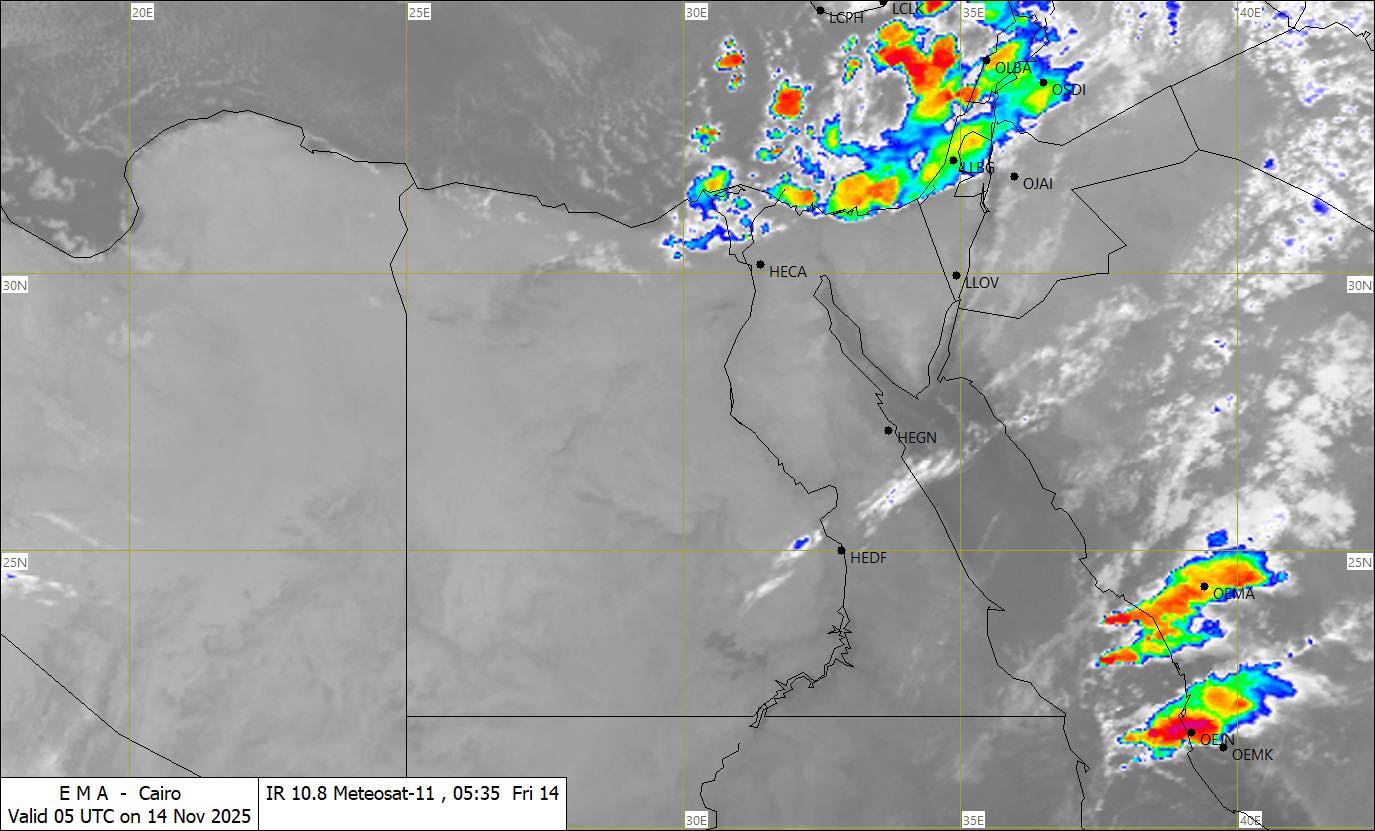 1763106750 912 المنخفض الجوي بيتحرك للشرق أمطار ورعد في المحافظات دي بعد