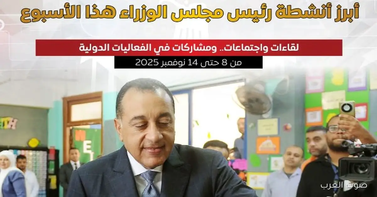 أهم أنشطة رئيس الوزراء في الأسبوع بالأرقام والصور