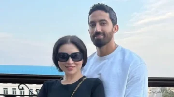 1763307194 مي عز الدين تظهر مع جوزها بعد عقد قرانهما