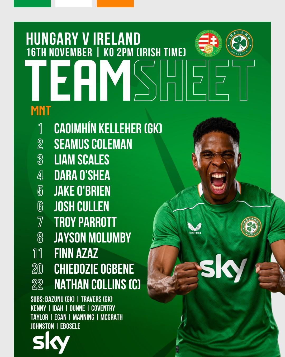 تشكيل منتخب أيرلندا