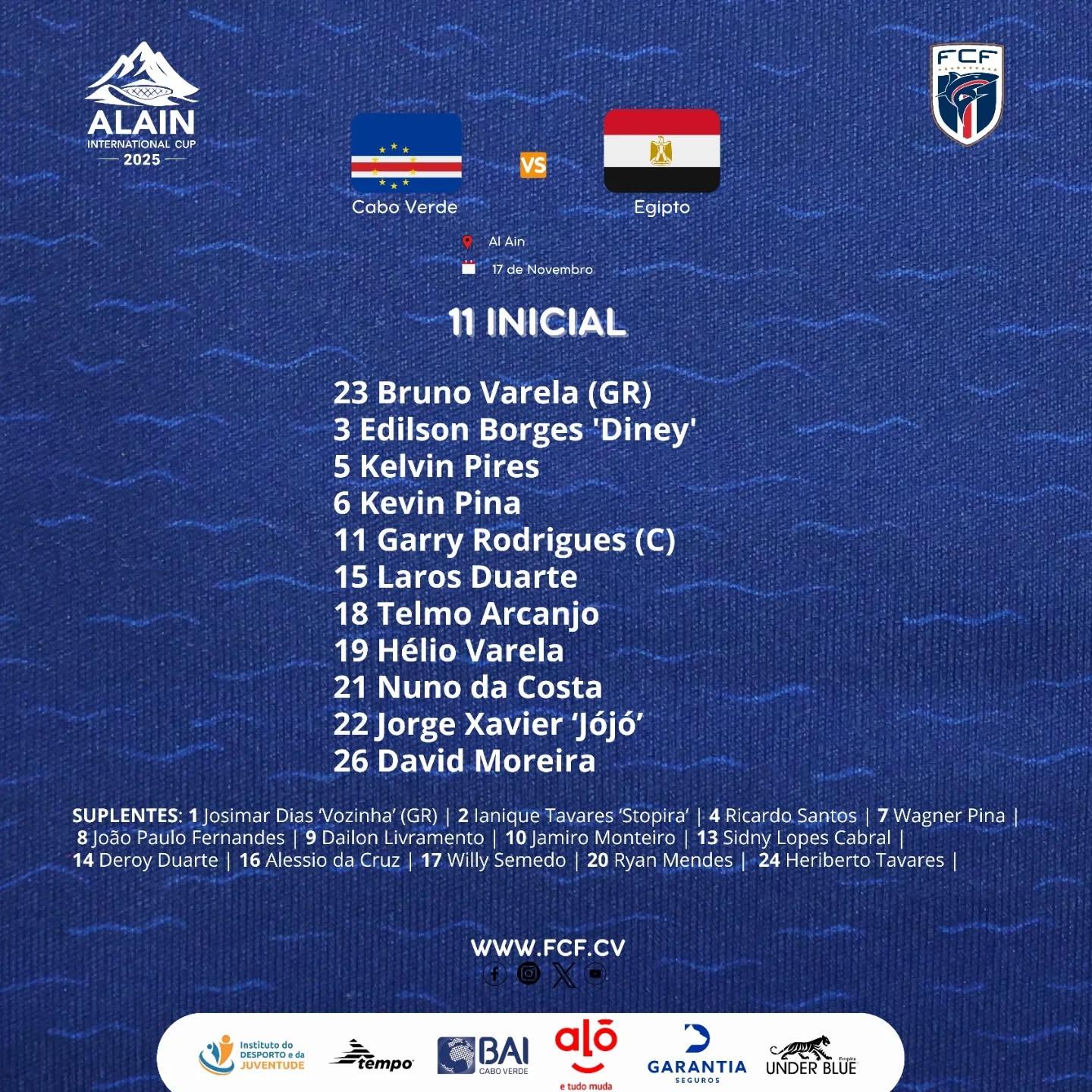 مصر تتخطى كاب فيردي بركلات الترجيح وتحقق المركز الثالث في كأس العين الودية (فيديو) 4 تشكيل كاب فيردي