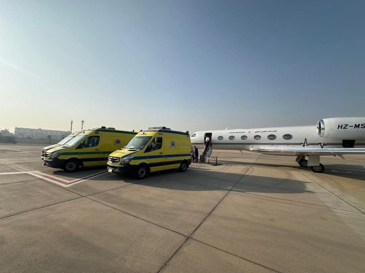 صورة من عملية الإخلاء الطبي