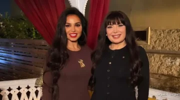 1763655317 عبير صبري ونسرين أمين في كواليس تصوير مسلسل البخت