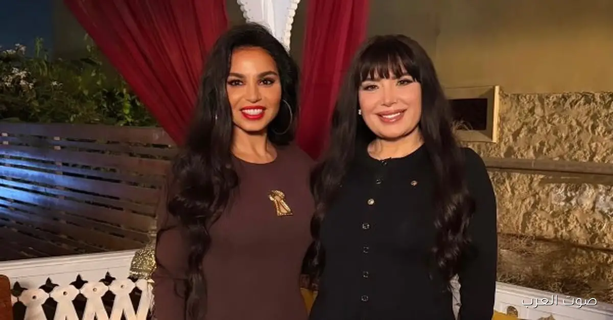 عبير صبري ونسرين أمين في كواليس تصوير مسلسل “البخت”