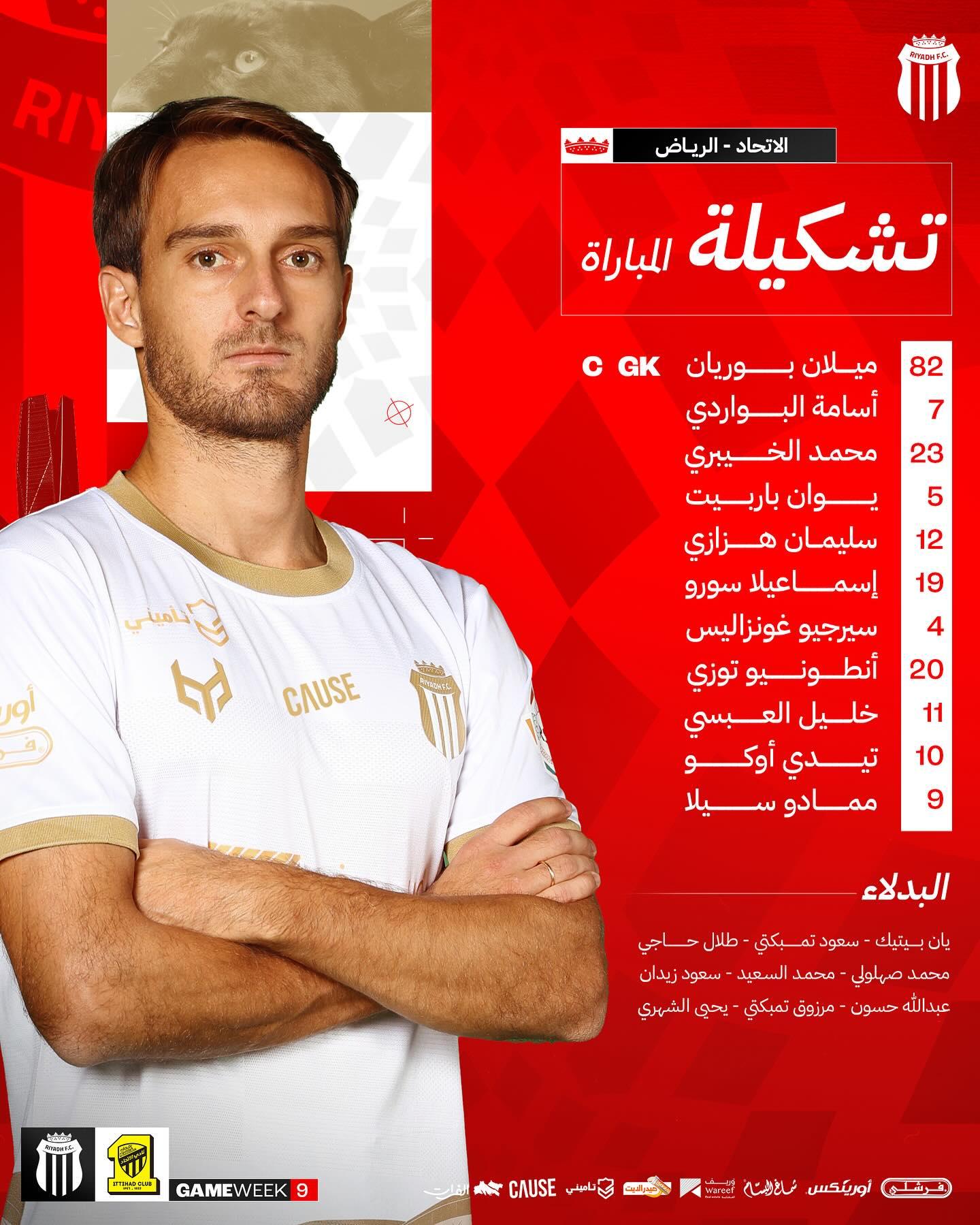 تشكيل الرياض ضد الاتحاد