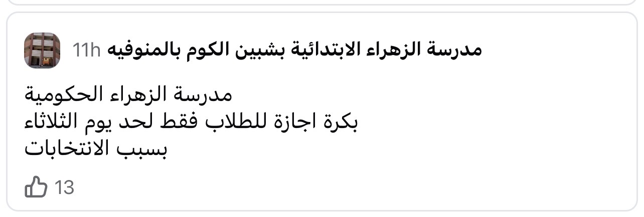 1763874625 250 إجازة للطلاب تعليق الدراسة في المدارس بسبب انتخابات مجلس النواب