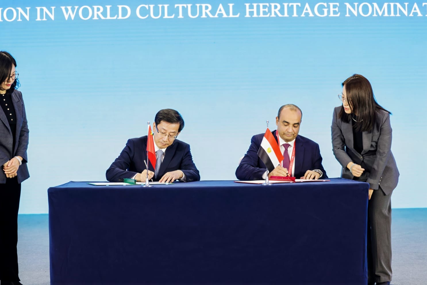 1764257015 322 اتفاقية تعاون وبيان مشترك بين الآثار المصرية والهيئة الوطنية للتراث