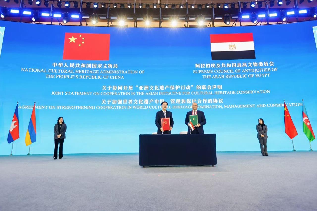 1764257015 583 اتفاقية تعاون وبيان مشترك بين الآثار المصرية والهيئة الوطنية للتراث