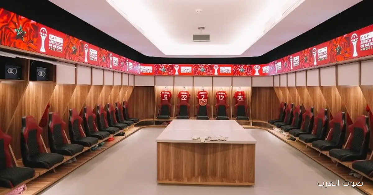 شوفوا غرفة ملابس الأهلي قبل ماتش الجيش الملكي المغربي في دوري أبطال إفريقيا