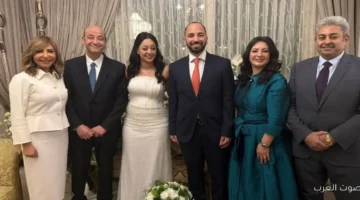 1764358812 عمرو أديب ولميس الحديدي يحتفلوا بخطوبة ابنهم مع شوية صور