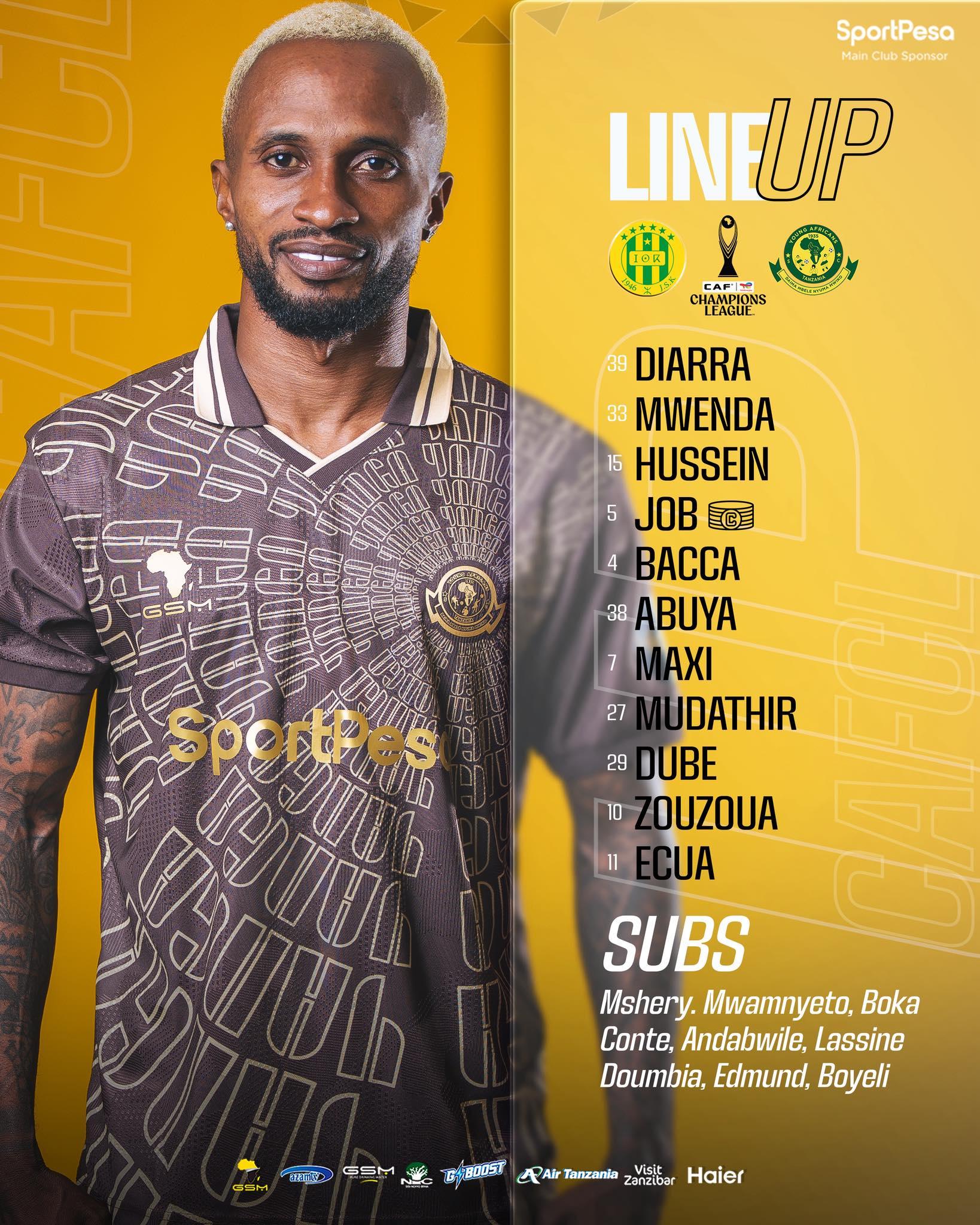 تشكيل يانج أفريكانز ضد شبيبة القبائل