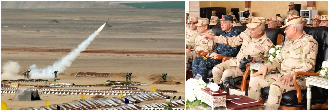1764495760 19 وزير الدفاع يحضر تدريبات الرماية الصاروخية لقوات الدفاع الجوي فيديو