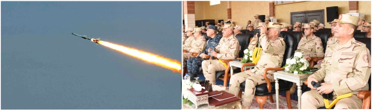 1764495760 933 وزير الدفاع يحضر تدريبات الرماية الصاروخية لقوات الدفاع الجوي فيديو