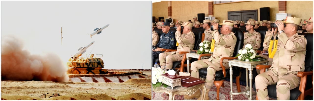 1764495760 956 وزير الدفاع يحضر تدريبات الرماية الصاروخية لقوات الدفاع الجوي فيديو