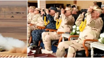 1764495761 وزير الدفاع يحضر تدريبات الرماية الصاروخية لقوات الدفاع الجوي فيديو