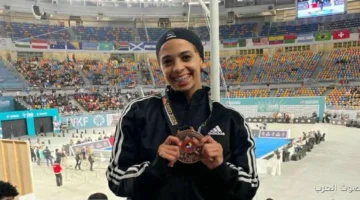 آية هشام تكتسح برونزية بطولة العالم للكاراتيه