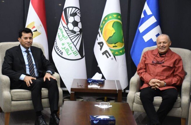 أبوريدة يستقبل وزير الرياضة لبحث دعم المنتخبات وتنفيذ توجيهات الرئيس السيسي