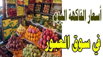 أسعار الفاكهة في سوق العبور اليوم 1