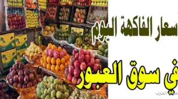 أسعار الفاكهة في سوق العبور اليوم 3