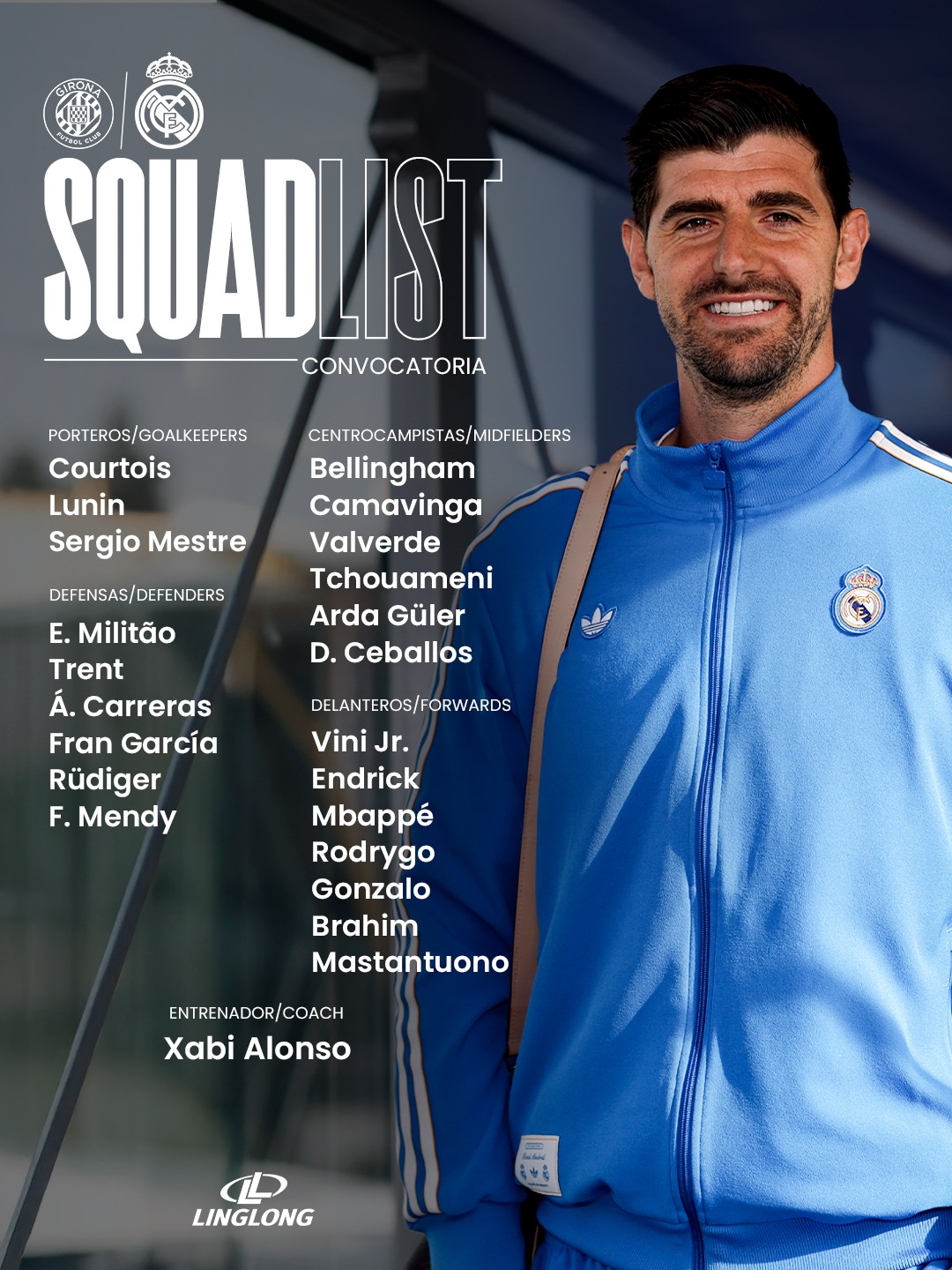 ألونسو يكشف عن قائمة ريال مدريد لمباراة جيرونا في الدوري