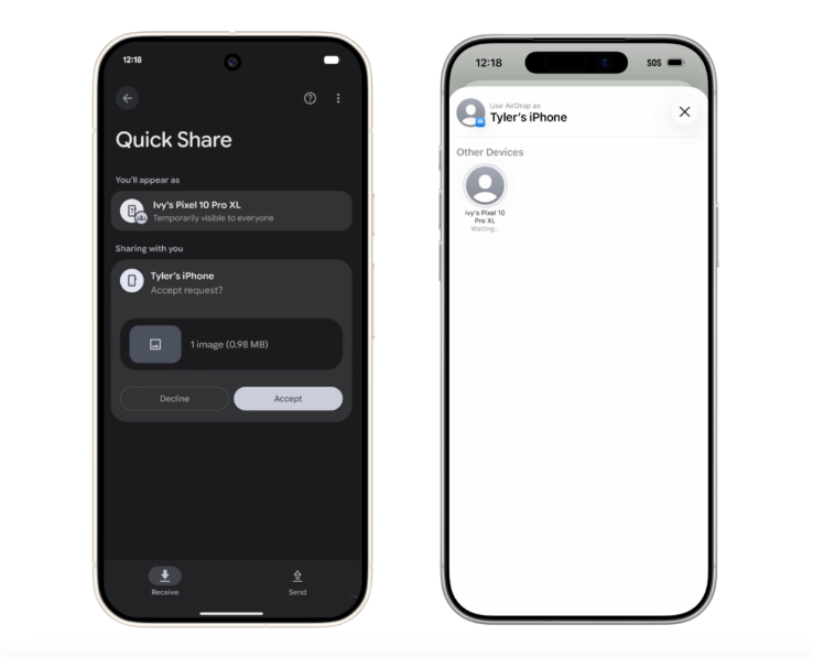 أندرويد وآيفون مع بعض Quick Share يلاقي AirDrop ويقضي على