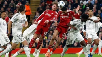 أنفيلد مولع ليفربول يسجل أول هدف في وش ريال مدريد