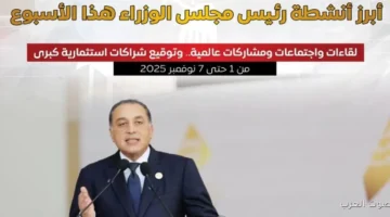 أهم أنشطة رئيس الوزراء في الأسبوع ده 6 أهم أنشطة رئيس الوزراء في الأسبوع ده