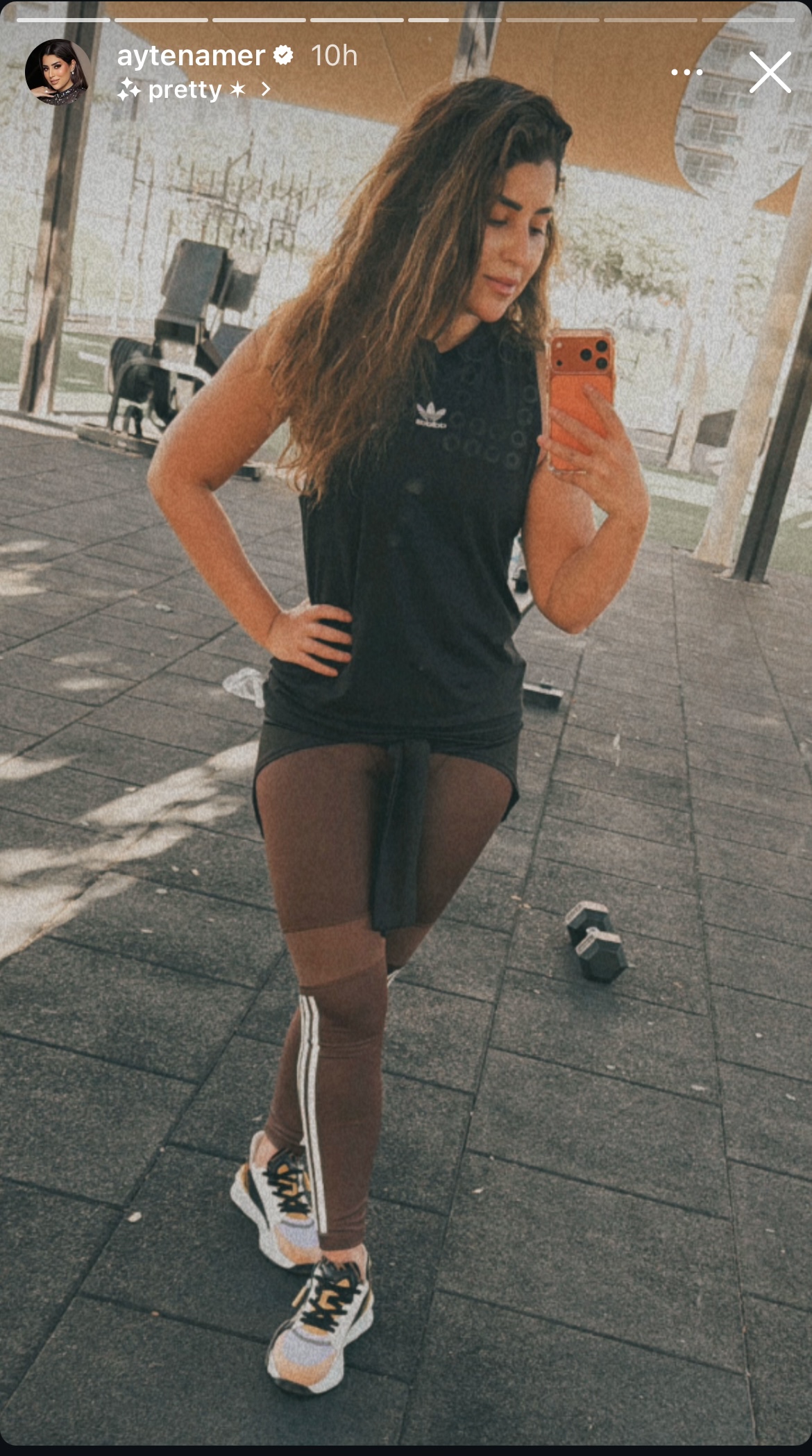 أيتن عامر بتألق في ملابس رياضية على إنستجرام