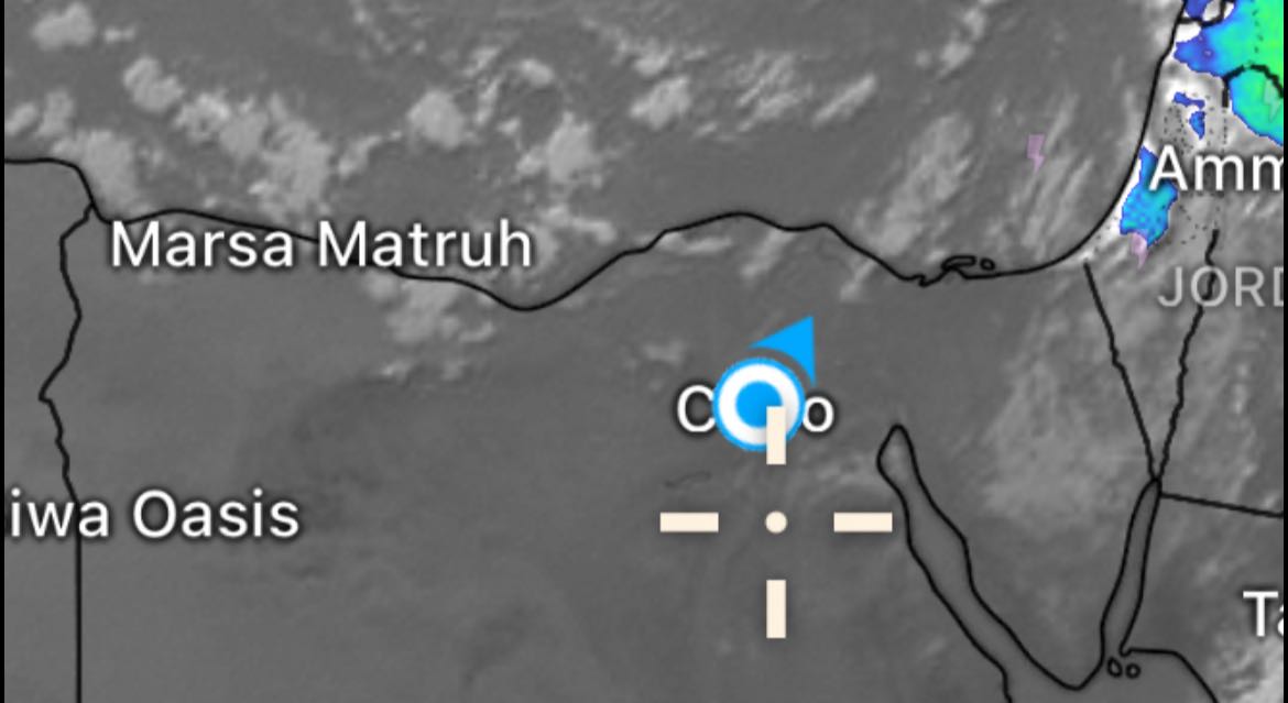 الأقمار الصناعية تكشف سحب مطر جاية ناحية الوجه البحري