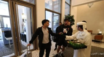 الأهلي وصل فندق الإقامة في المغرب