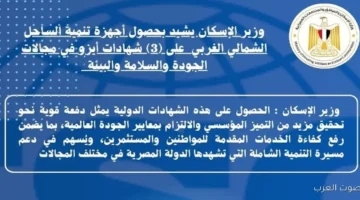 الإسكان شهادات الجودة هتساعد في تحسين الخدمات للمواطنين والمستثمرين