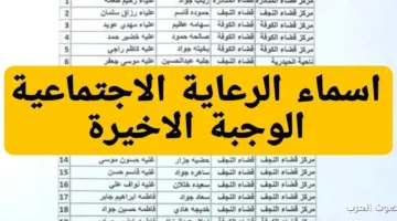 الاستعلام عن أسماء المشمولين بالرعاية الاجتماعية 2025 الوجبة السابعة