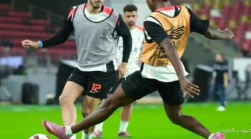 الزمالك بيستعد لمباراته مع زيسكو بكرة في تمرين ختامي بالكلية