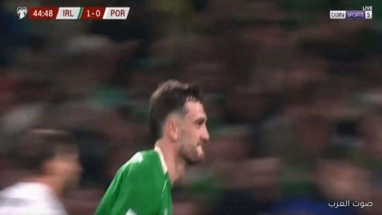 الشوط الأول أيرلندا متفوقة على البرتغال بهدفين في تصفيات كأس