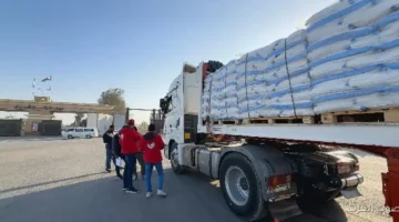 الهلال الأحمر يطلق حملة زاد العزة الـ77 ويشحن أكتر من