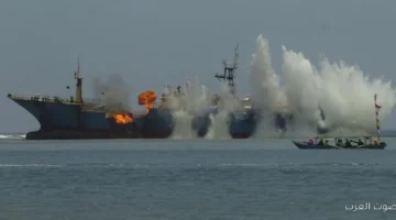 انفجار كبير على سفينة في لوس أنجلوس