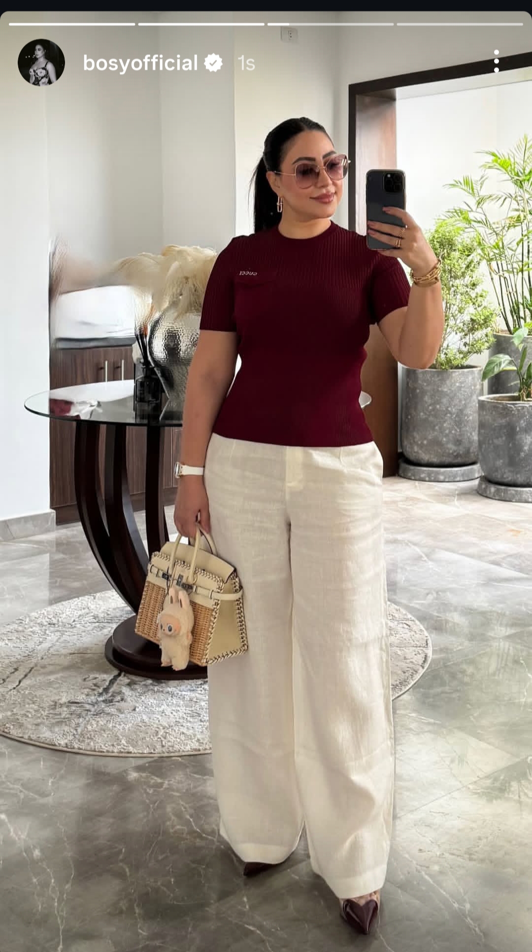 بوسي بتظهر بكاجوال في أحدث صورة على إنستجرام