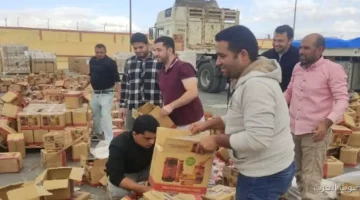 جمارك ميناء العوجة تضبط محاولة تهريب دخان معسل صور