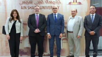 رئيس جامعة عين شمس يستقبل وفد أكاديمي من كندا وبريطانيا