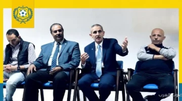 رئيس نادي الإسماعيلي يتكلم مع اللاعبين النهارده