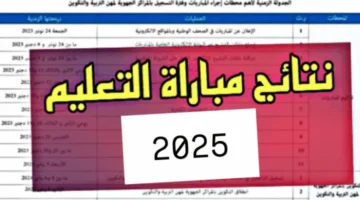 رابط نتائج مباراة التعليم 2025 الامتحانات الكتابية