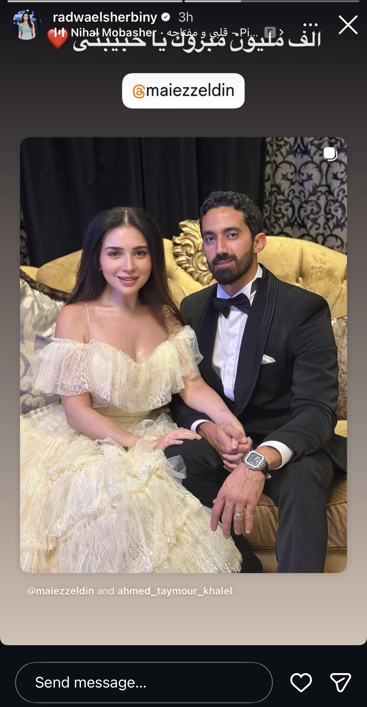 مي عز الدين وزوجها