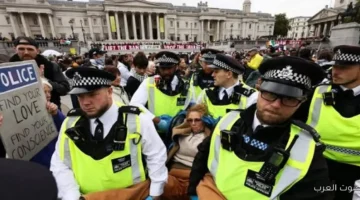 شرطة لندن تقبض على 90 متظاهر بسبب احتجاجات ضد حظر