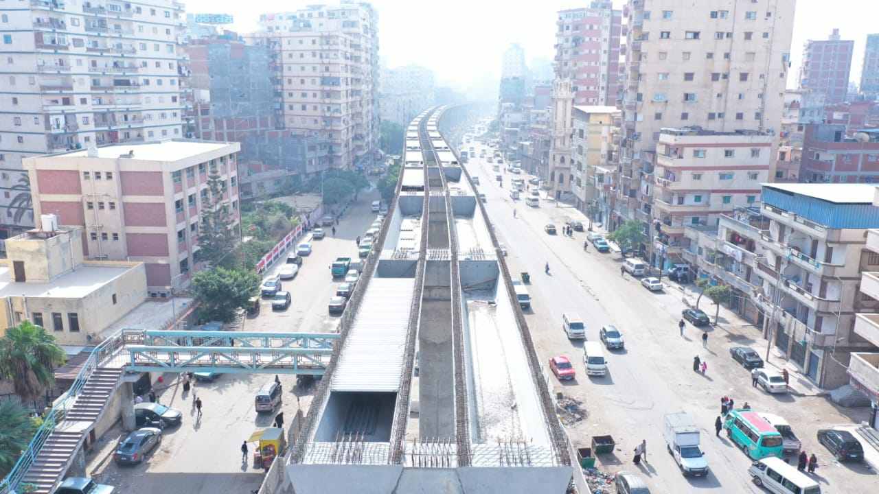 شوفوا أحدث صور جوية لتطور شغل مترو الإسكندرية