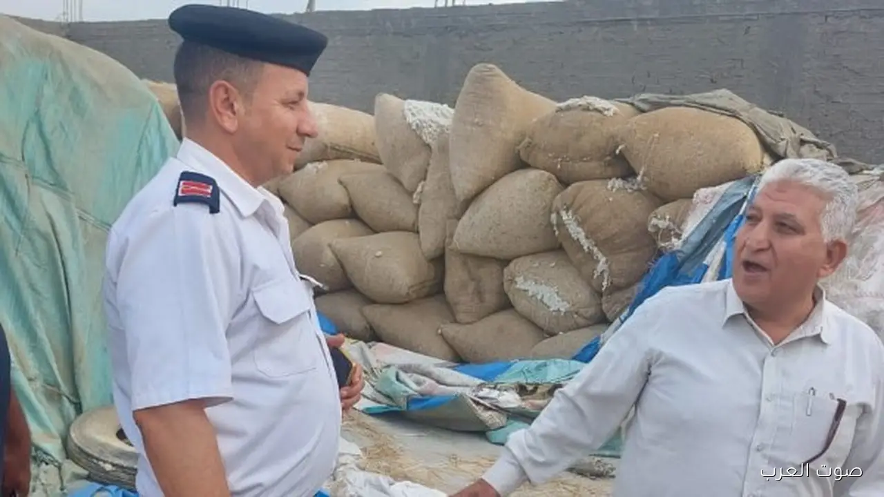 ضبط شونة كبيرة لتخزين وبيع القطن من غير ترخيص في