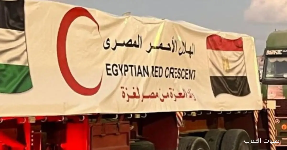 قافلة “زاد العزة” رقم 68 توصل مساعدات للفلسطينيين في غزة