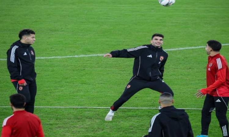 تدريبات الأهلي استعدادا للجيش الملكي المغربي