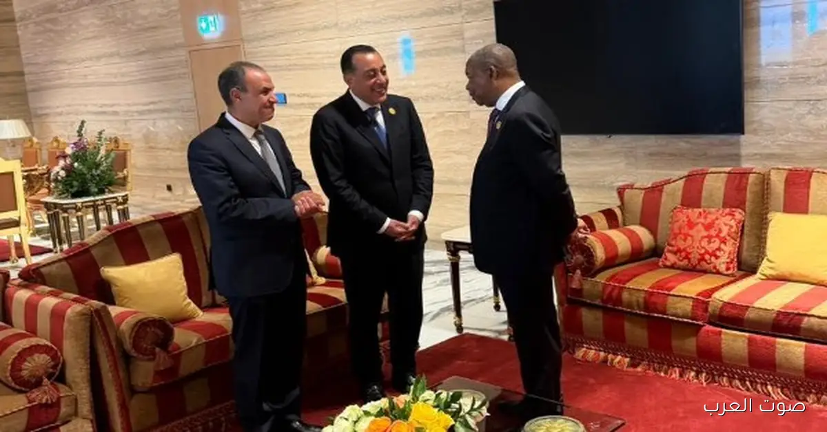 مدبولي قابل رئيس أنجولا وأكد على تقوية العلاقات ودعم الاستثمارات المشتركة